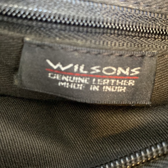 Vintage 90’s Wilson Leather Black Purse Crossbody Shoulder - Picture 10 of 11